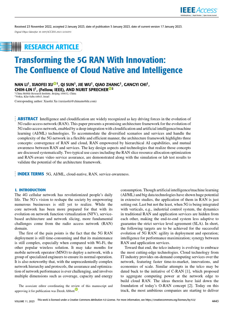 5G RAN Transformation with AI and Cloud | PDF | Cloud Computing ...
