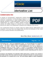 Anti Derivative List