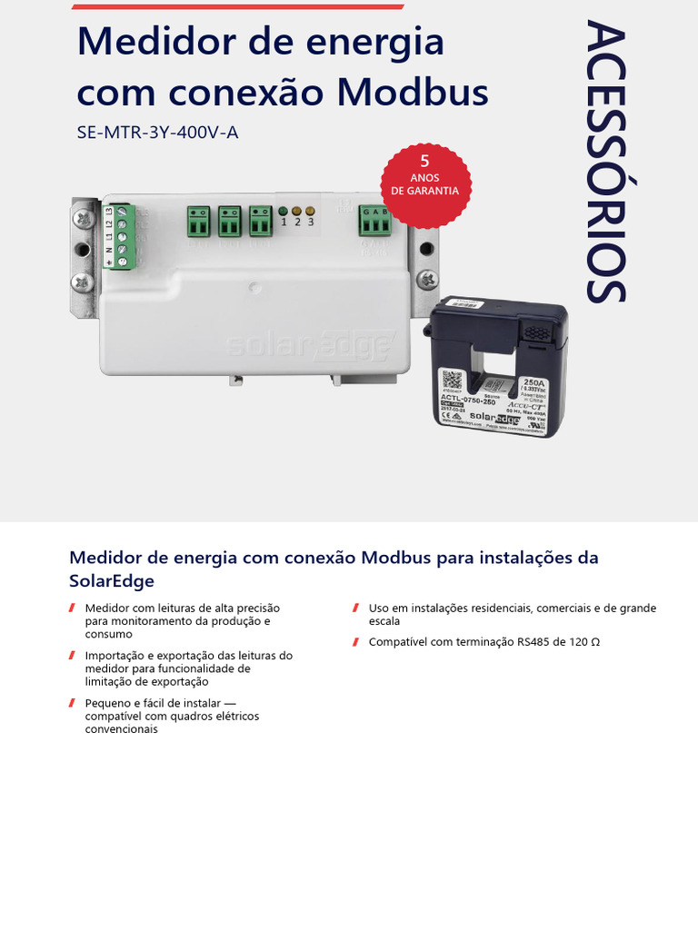 Medidor de Energia Modbus SE-MTR-3Y-400V-A | PDF | Eletromagnetismo ...