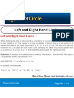 Left and Right Hand Limits
