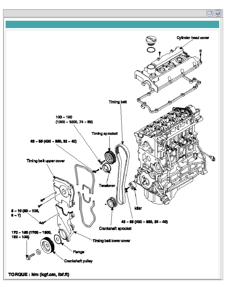 2004 Hyundai G 2.0 DOHC Engine Guide | PDF