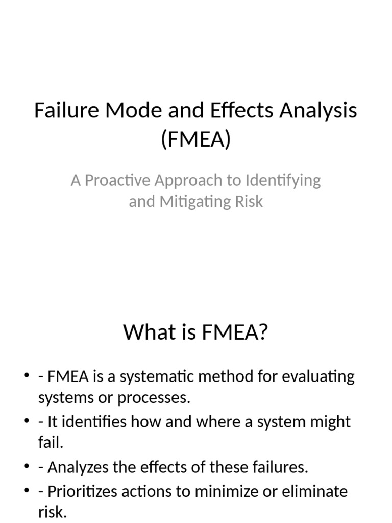 FMEA: Risk Management in Systems | PDF | Systems Engineering | Computing