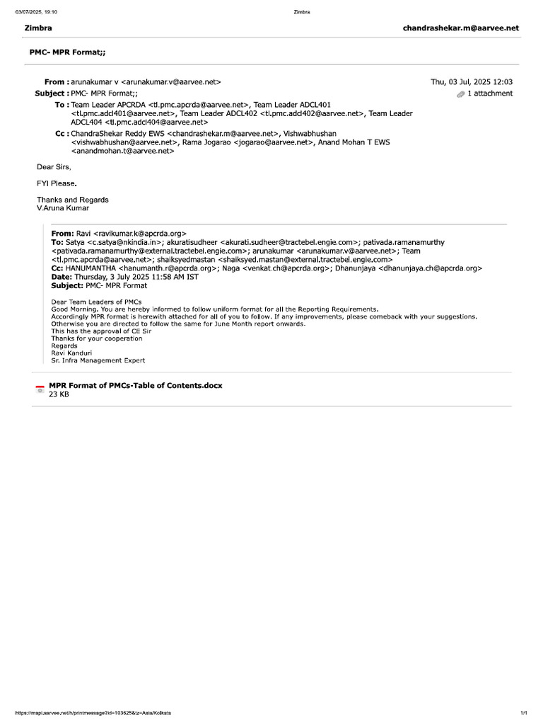PMC-MPR Format Mail | PDF