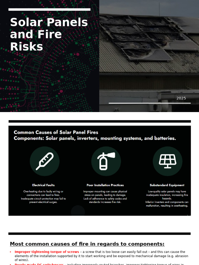 Solar Panels and Fire Risks | PDF | Photovoltaics | Solar Panel