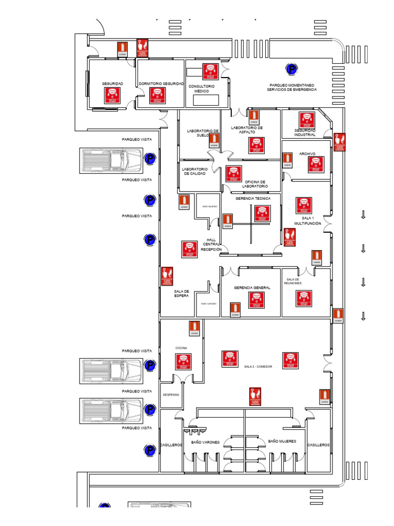 Plano Area Administrativa Extintores | PDF | Inicio