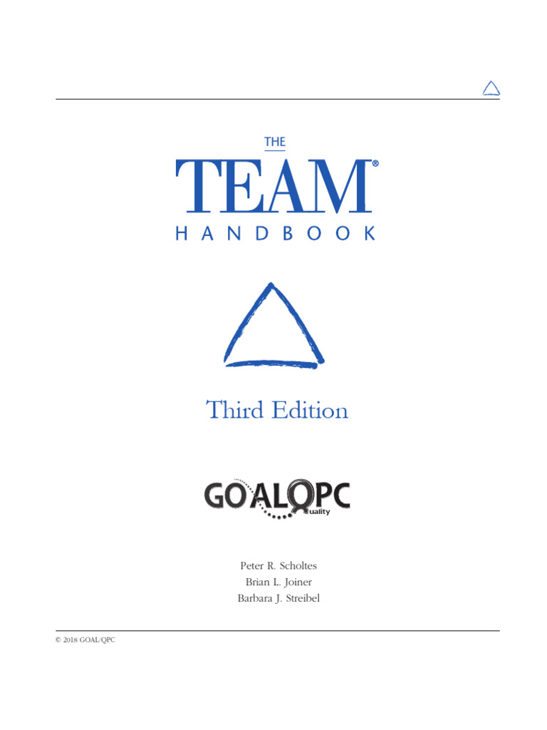 The Team Handbook: Third Edition Guide | PDF | Six Sigma