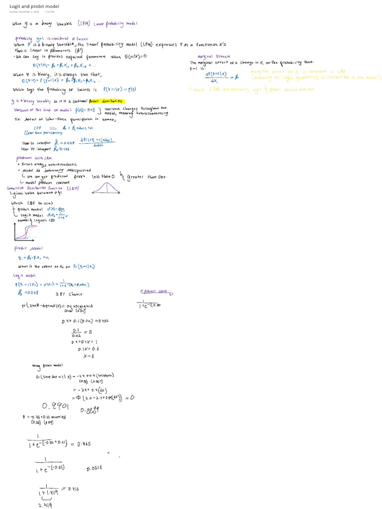 Logit and Probit Model | PDF