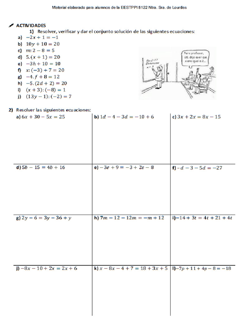 Material Extra - Ecuaciones | PDF