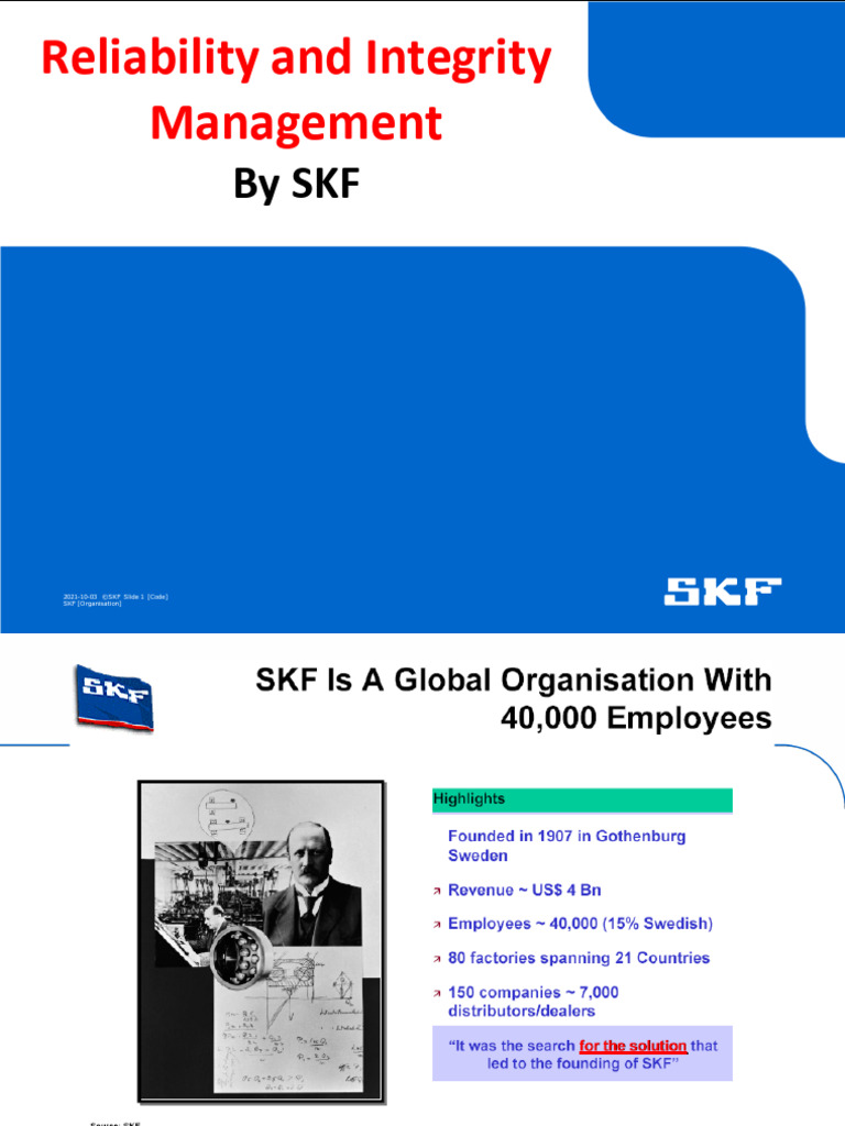 SKF Reliability and Integrity Management | PDF | Reliability ...