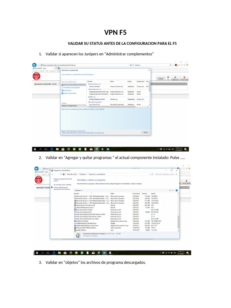 Guía de Validación y Configuración VPN F5 | PDF