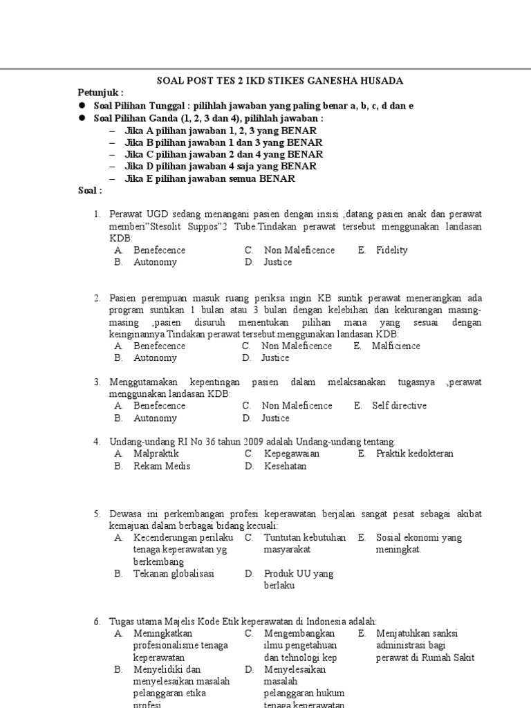 Soal Psikotes Rumah Sakit Pdf