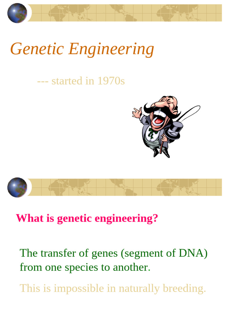 Overview of Genetic Engineering Techniques | PDF | Plasmid | Molecular ...