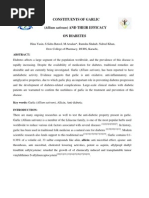 Download Garlic Allium Sativum as an anti-diabetic agent allicin by Muhammad Arsalan SN91518002 doc pdf