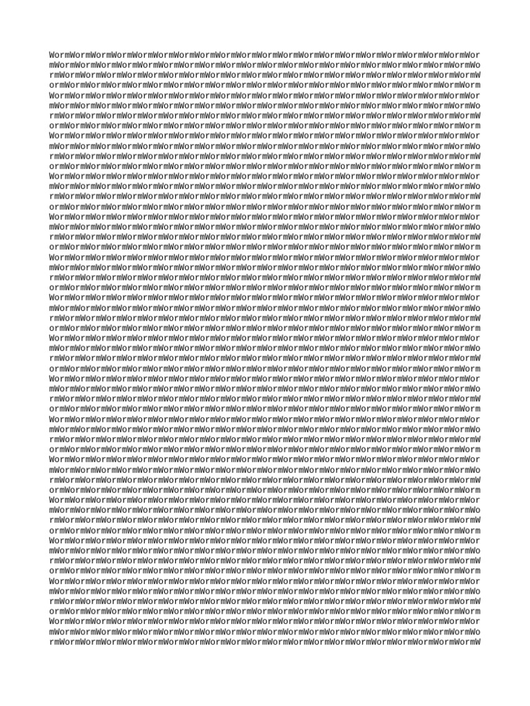 Worm | PDF