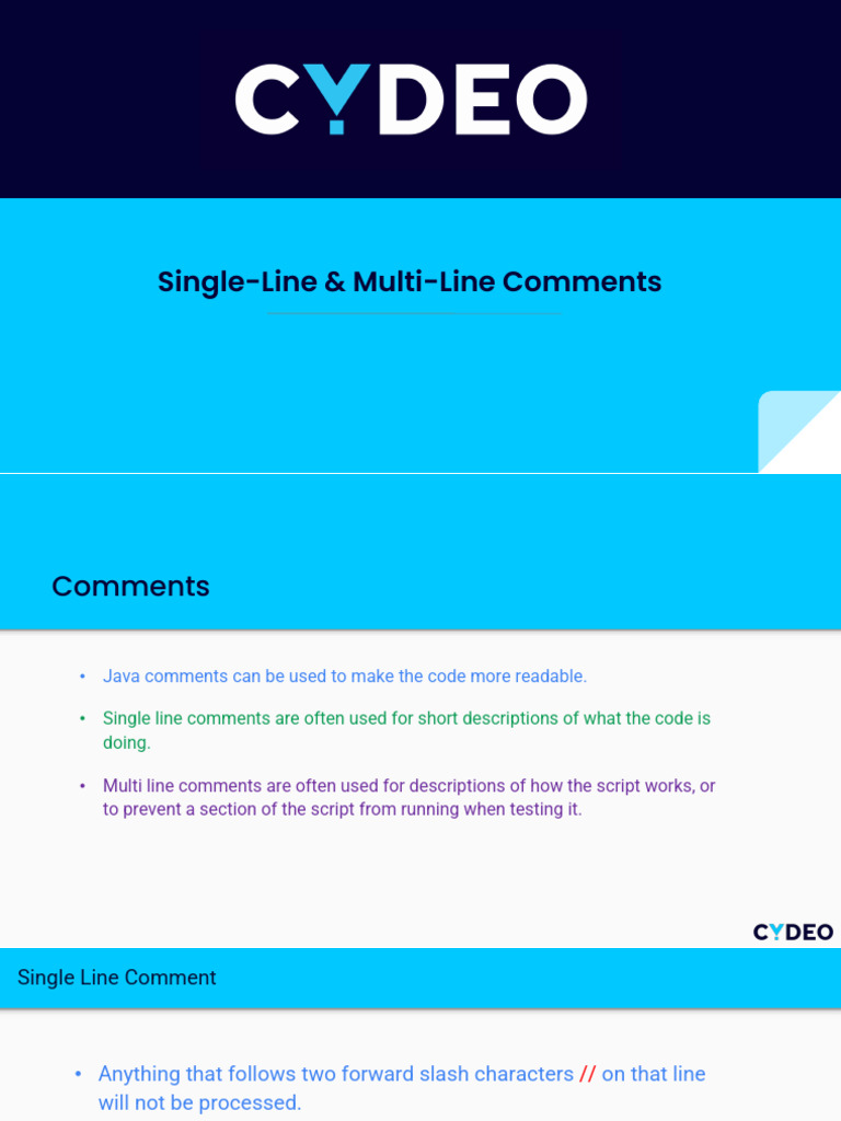Java Comments and Print Methods Guide | PDF | Computer Data | Software ...
