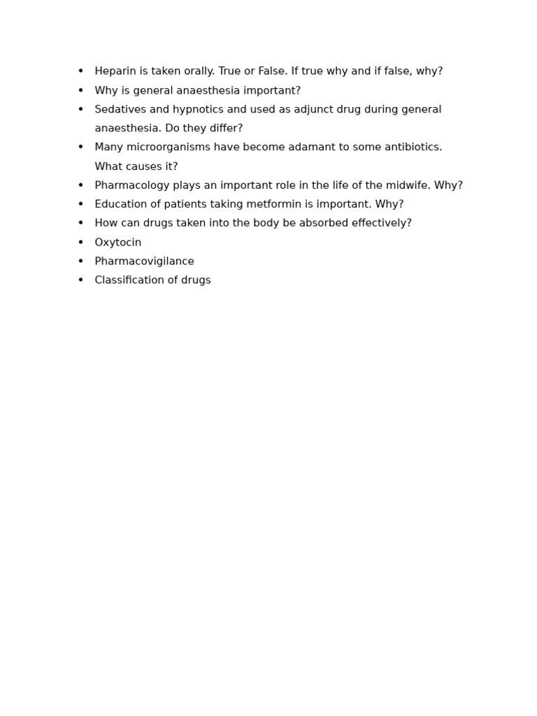 Key Pharmacology Questions Explained | PDF