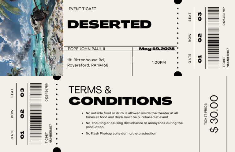 Pope John Paul II Event Ticket Details | PDF
