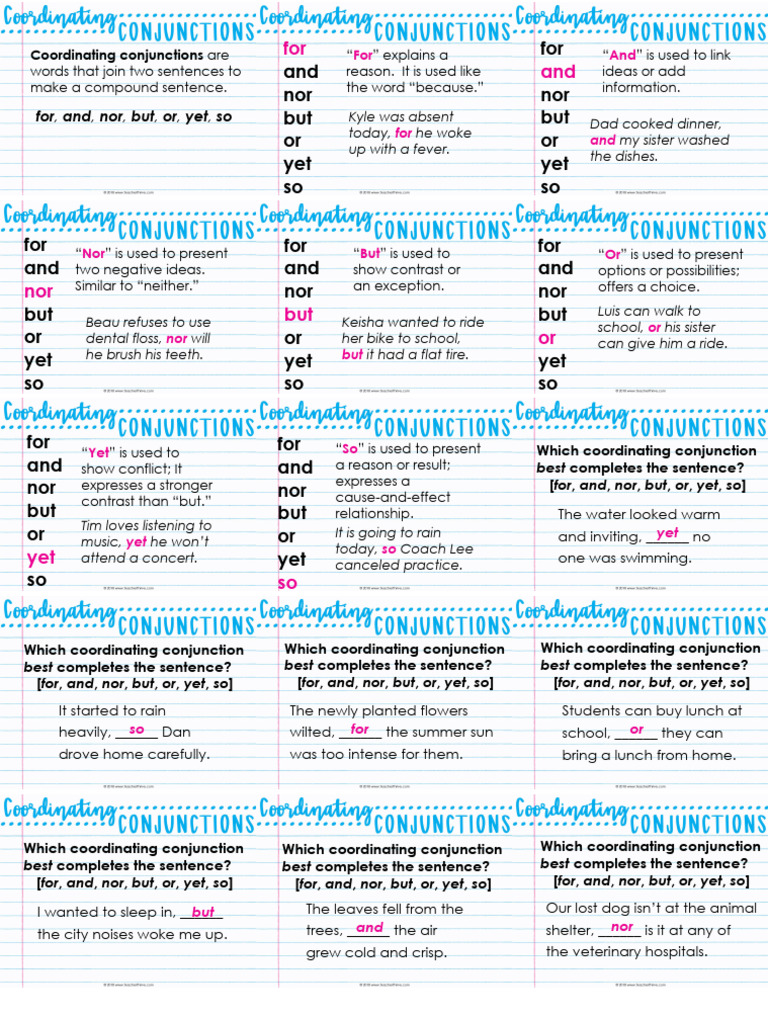 Understanding Coordinating Conjunctions | PDF