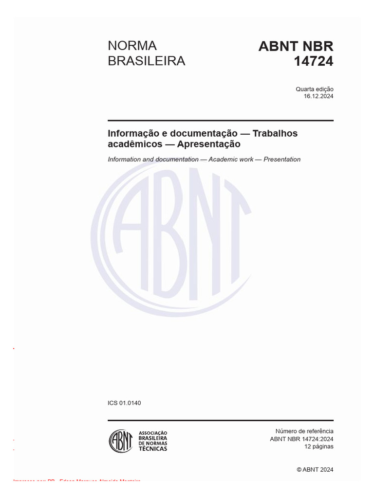 Normas ABNT para Trabalhos Acadêmicos | PDF | Abstract (resumo) | Citação