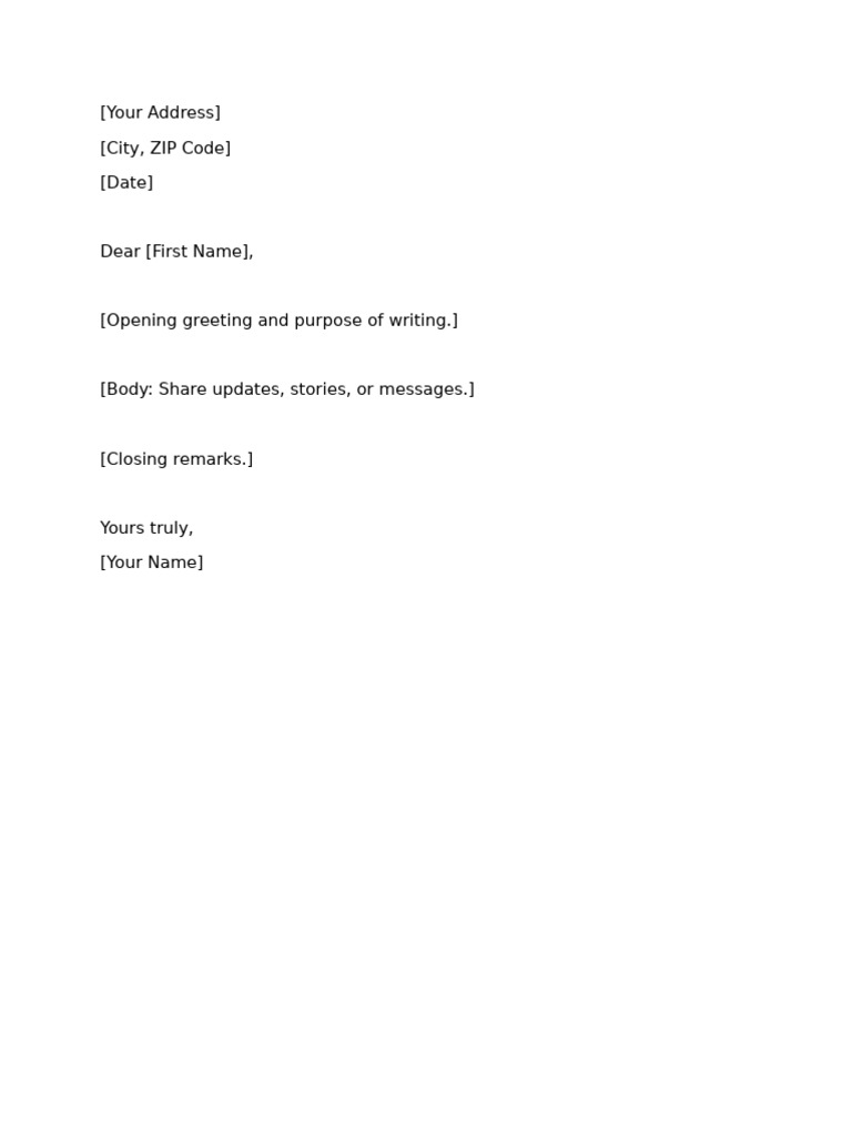 Friendly Letter | PDF