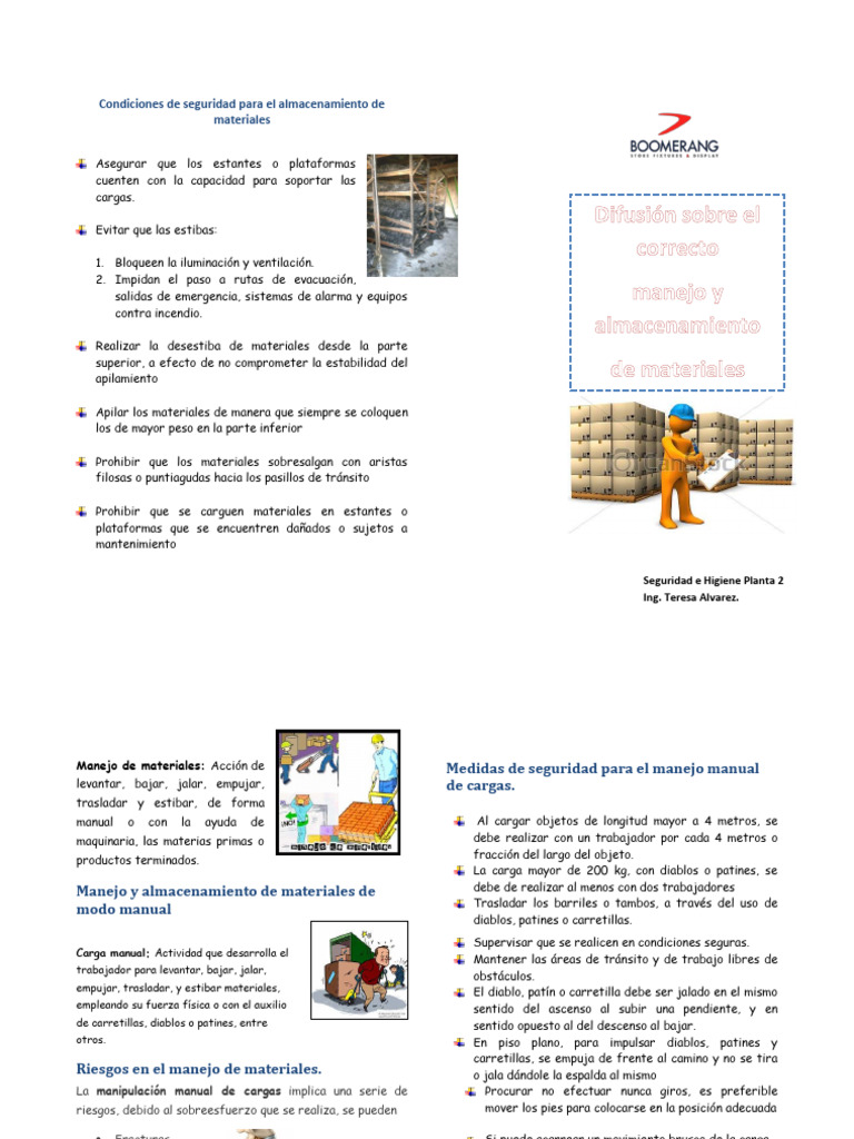 Seguridad en Almacenamiento de Materiales | PDF