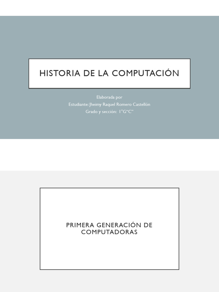 Evolución de las Generaciones de Computadoras | PDF | Circuito ...