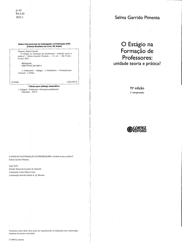 Selma - Garrido - O Estágio Na Formação de Professores | PDF