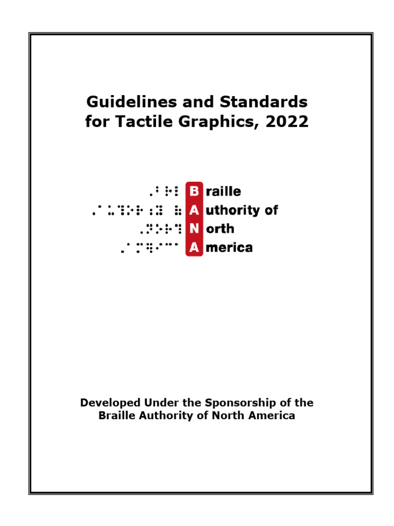Tactile Graphics Guidelines 2022 | PDF | Graphics