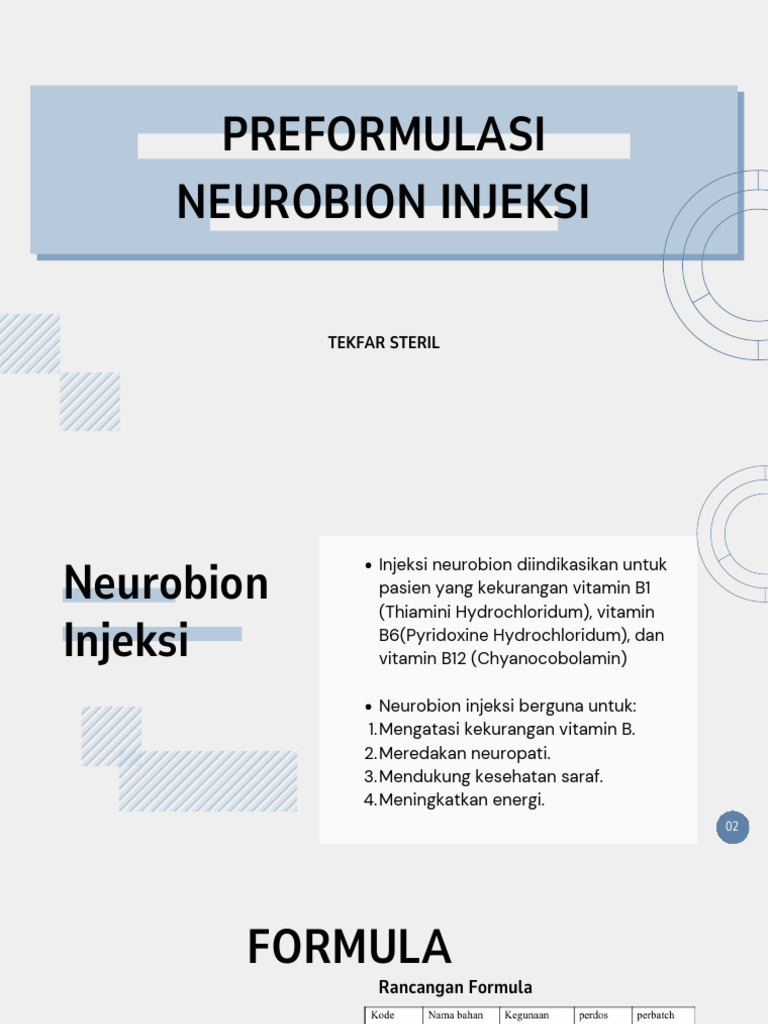 Injeksi Neurobion: Manfaat & Formula | PDF