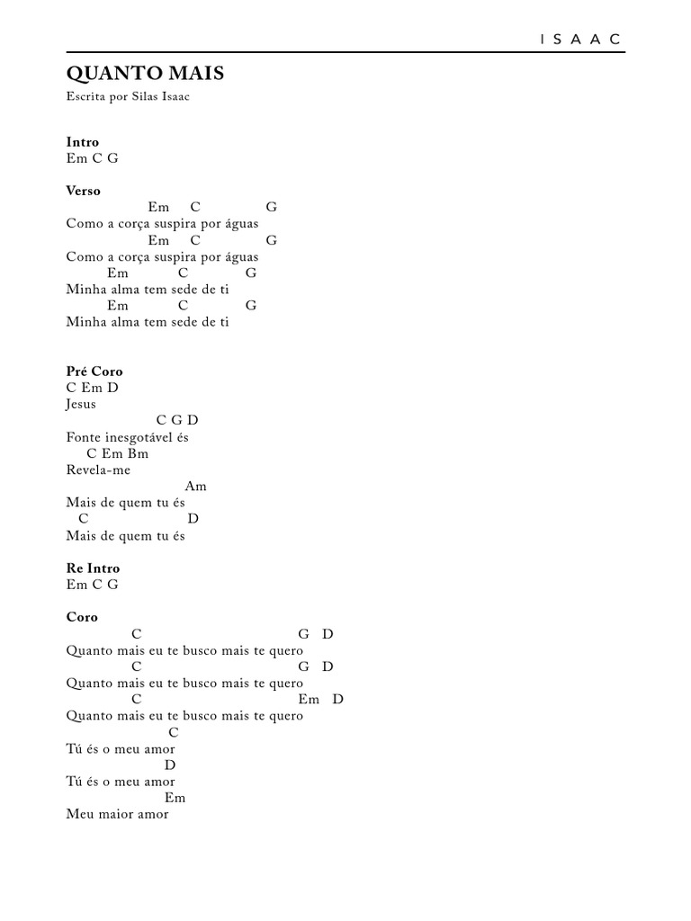 Letra da Música 