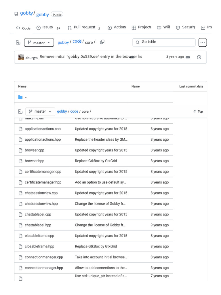Gobby - Code - Core at Master Gobby - Gobby GitHub | PDF | Computing ...