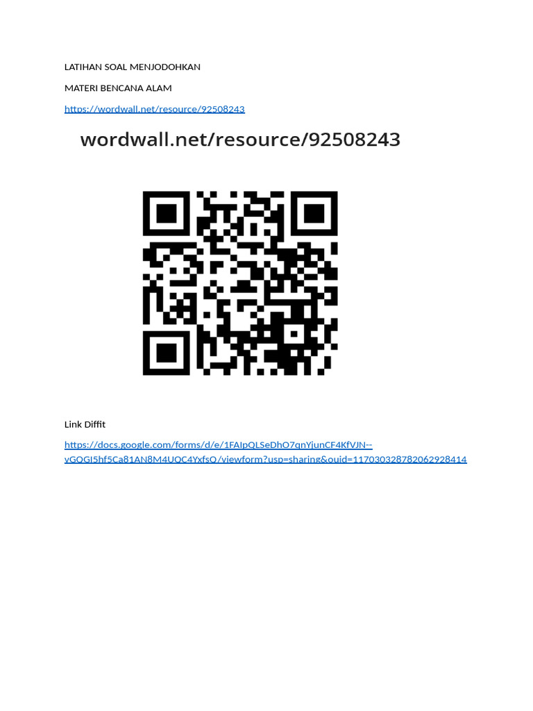 Latihan Soal Menjodohkan Pdf