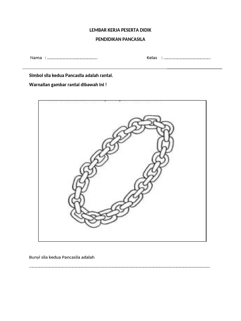 LKPD Mewarnai Rantai Kelas 1 | PDF