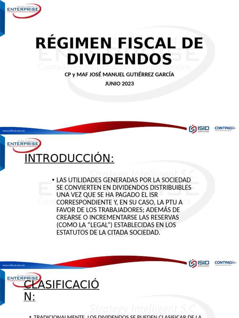 Régimen Fiscal de Dividendos en México | PDF | Impuesto sobre la renta ...