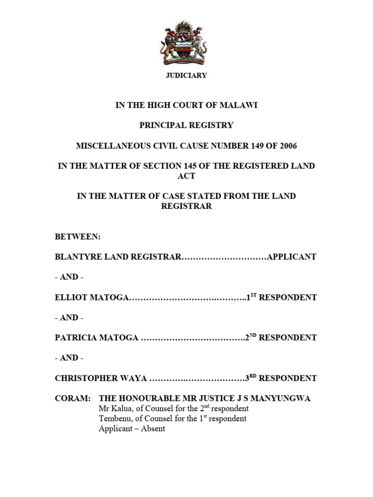 High Court Ruling on Land Ownership Dispute | PDF | Lease | Jurisdiction