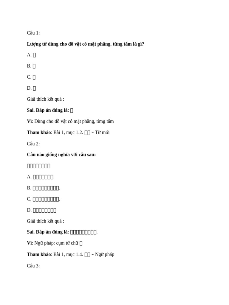 Foreign Language 2 - Basic 3 (Ngoại Ngữ 2 - Cơ Bản 3) Luyện Tập Trắc ...