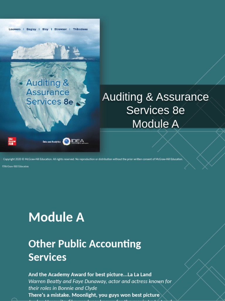 Auditing & Assurance Services Overview | PDF | Audit | Financial Audit