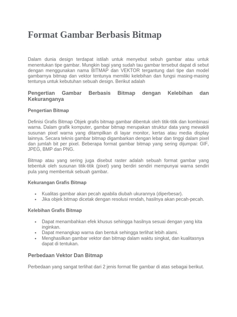 Memahami Format Gambar Bitmap | PDF