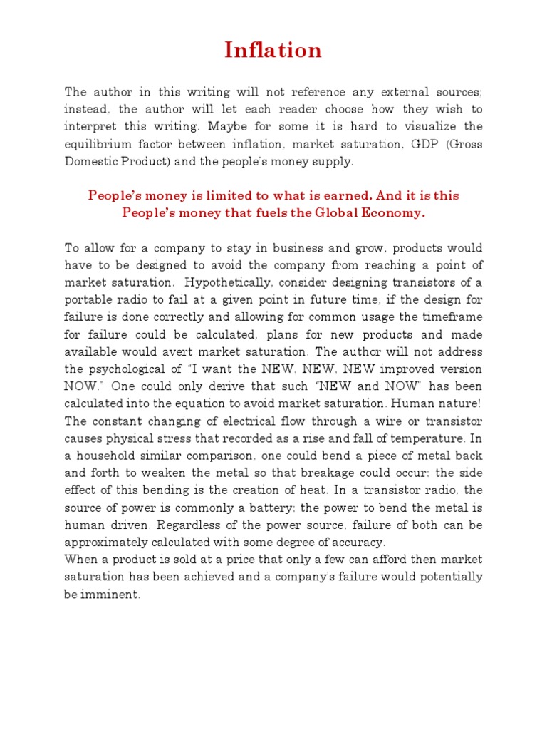 Inflation Pdf Inflation Gross Domestic Product