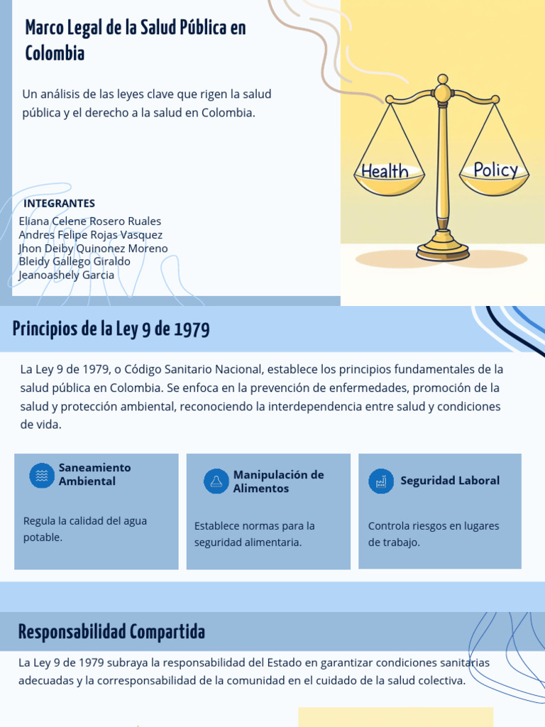 Marco Legal de la Salud en Colombia | PDF | Derecho Constitucional ...