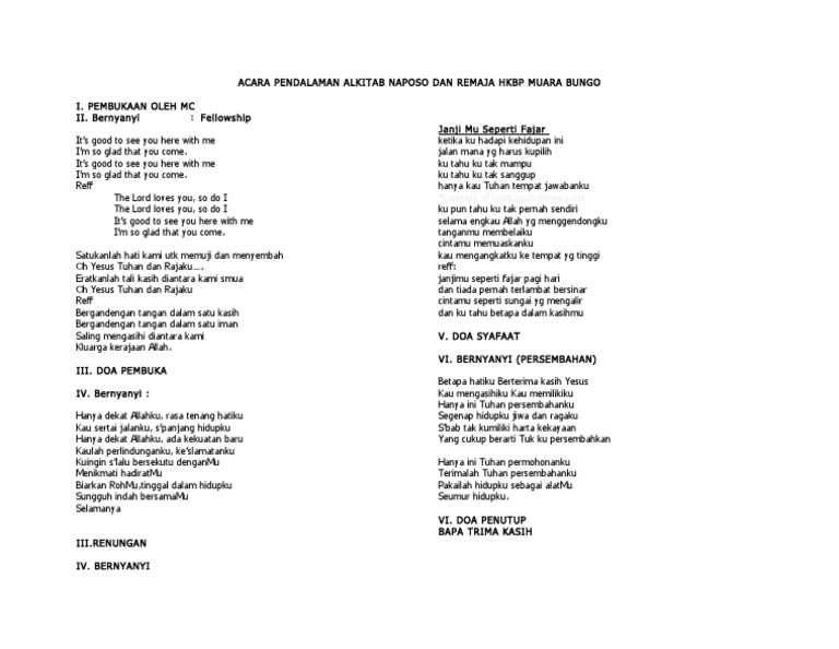 Acara Pend Ala Man Alkitab Naposo Dan Remaja Hkbp Muara Bungo1