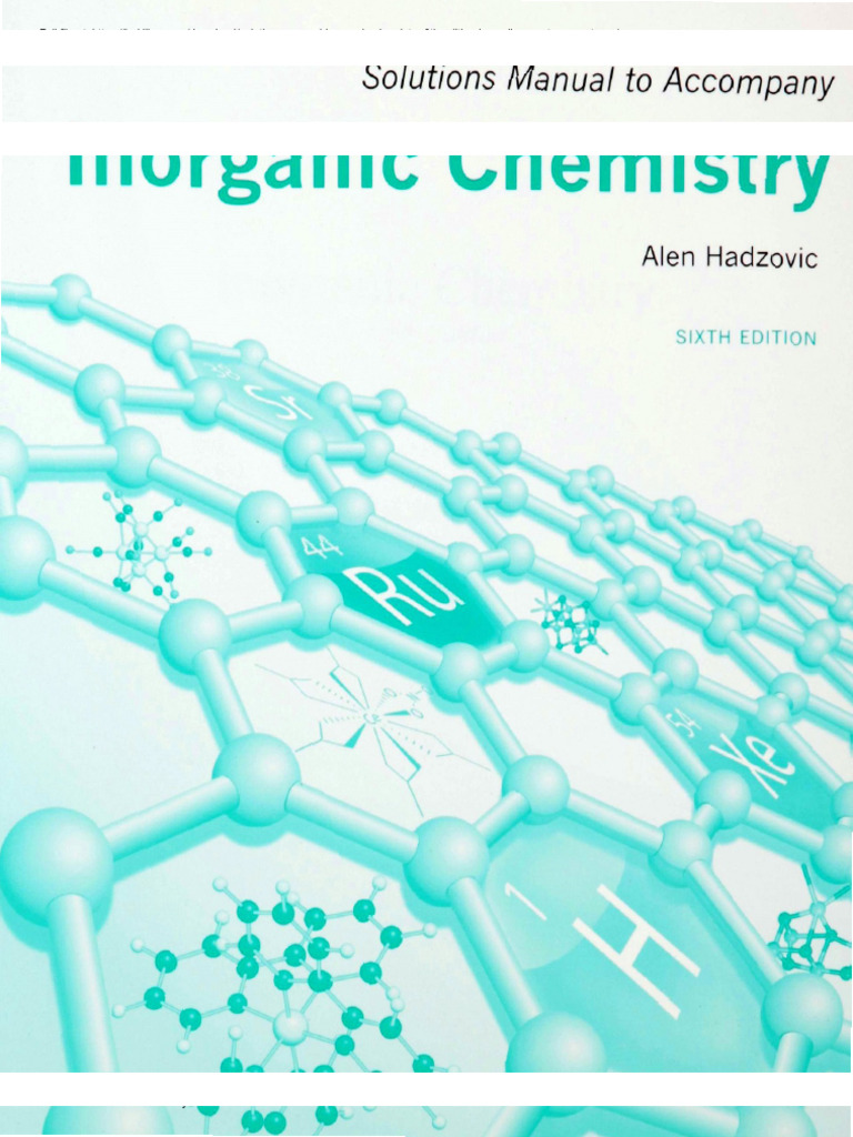 Solutions Manual Inorganic Chemistry 6th Edition by Weller