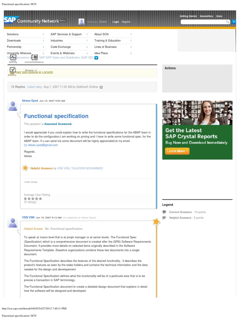 Functional Specification - SCN | PDF | Specification (Technical ...