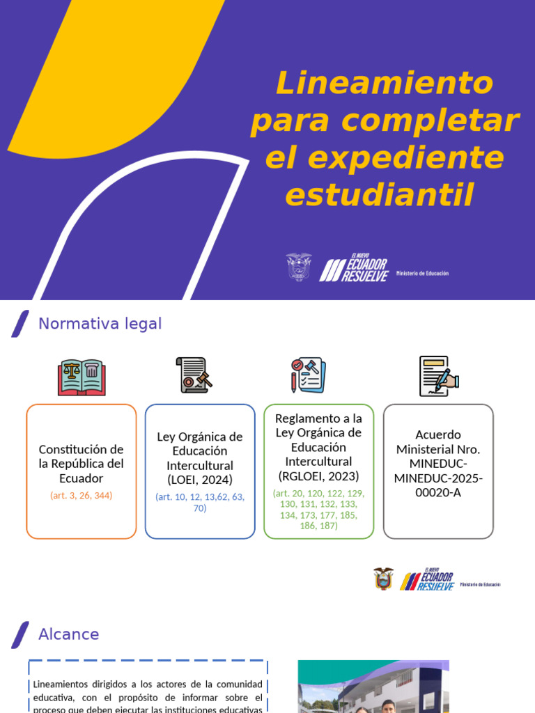 Lineamientos para Expedientes Estudiantiles 2025 | PDF | Plan de ...