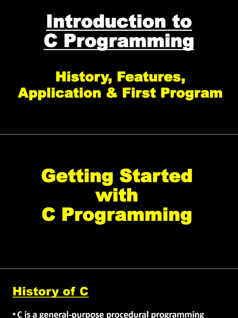 Lec 3 Intro To C & First Program Sherlin Mam | PDF