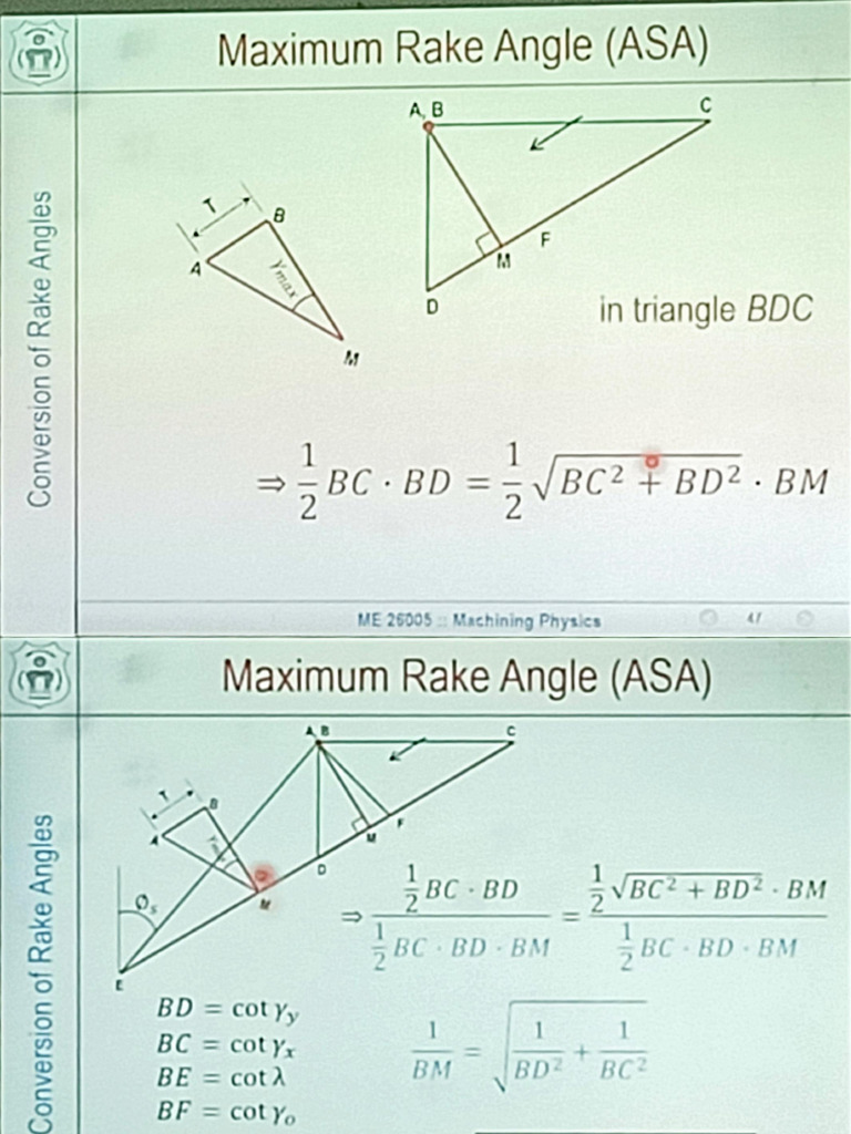 Machining Physics - Max Rake + Problems | PDF