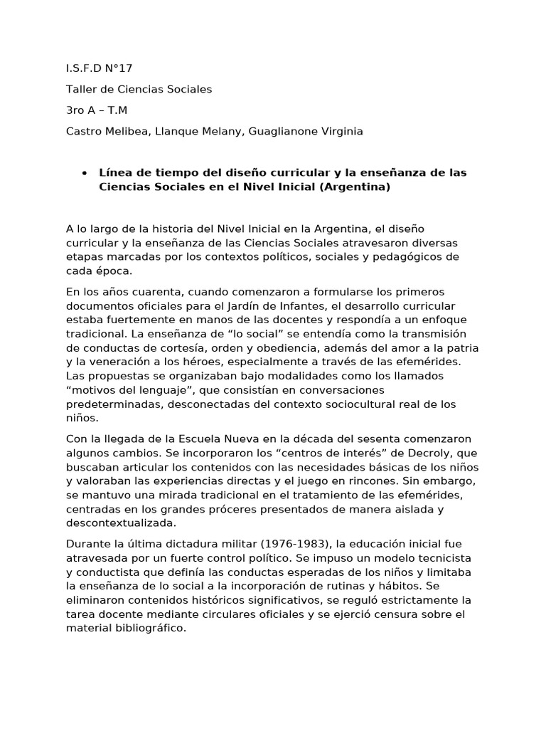 Evolución de Ciencias Sociales en Argentina | PDF | Educación de la ...