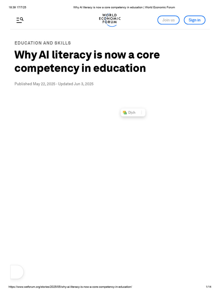 AI Literacy: Essential for Education Today | PDF | Artificial ...