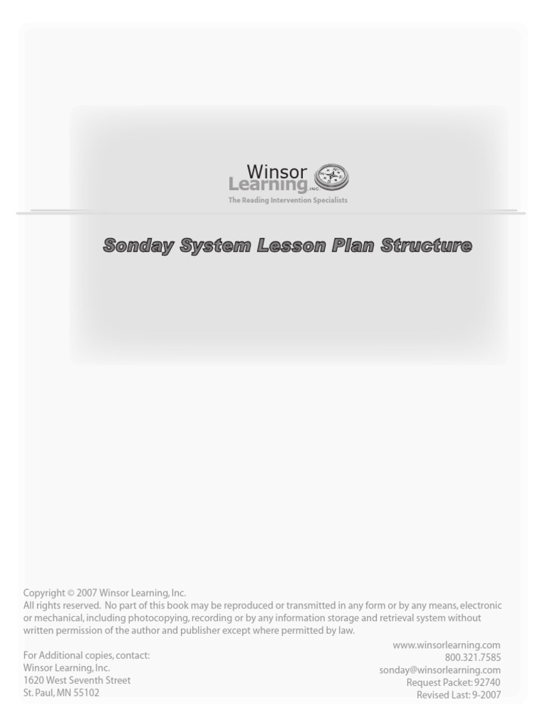 Lesson Plan Structure | PDF
