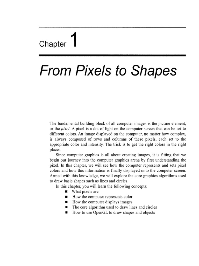 Chapter 1 From Pixels To Shapes | PDF | Cartesian Coordinate System ...
